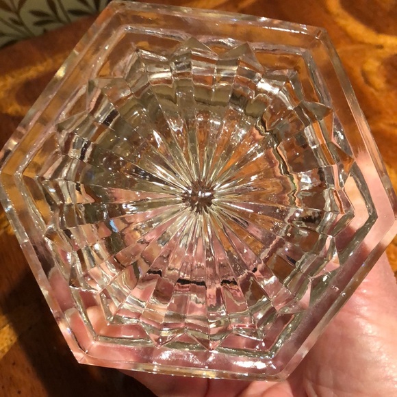 Brass and glass vintage inkwell - Picture 3 of 3